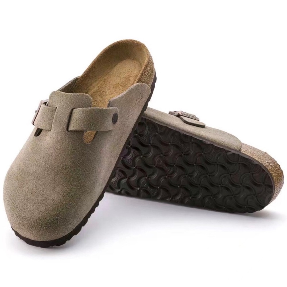 Birkenstock Boston Soft Footbed Clogs In Taupe - Picture 7 of 7